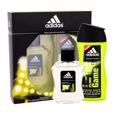 Adidas Pure Game Darilni set toaletna voda 100 ml + gel za prhanje 250 ml poškodovana škatla