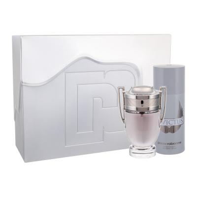 Paco Rabanne Invictus Darilni set toaletna voda 100 ml + deodorant v spreju 150 ml poškodovana škatla