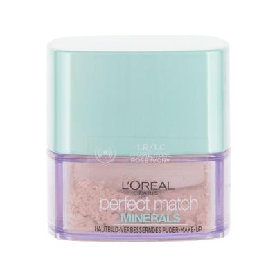 L'Oréal Paris Perfect Match Minerals Puder za ženske 10 g Odtenek 1.R/1.C Rose Ivory