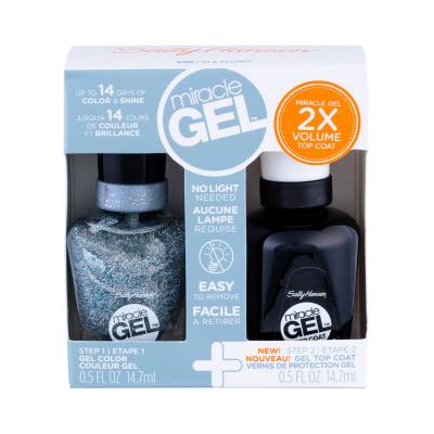 Sally Hansen Miracle Gel Darilni set gel lak za nohte Miracle Gel 14,7 ml + zgornji gel lak Miracle Gel Top Coat 14,7 ml