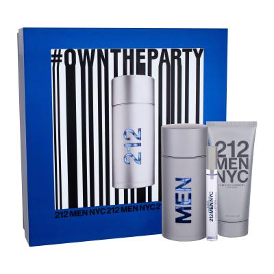Carolina Herrera 212 NYC Men Darilni set toaletna voda 100 ml + gel po britju 100 ml + toaletna voda 10 ml