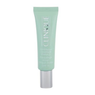 Clinique Continuous Coverage SPF15 Puder za ženske 30 ml Odtenek 01 Porcelain Glow