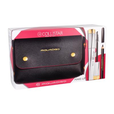 Collistar Art Design Darilni set řasenka 12 ml + tužka na oči 2 g Black + kabelka poškodovana škatla