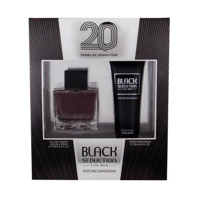 Banderas Seduction in Black Darilni set toaletní voda 100 ml + balzám po holení 75 ml poškodovana škatla