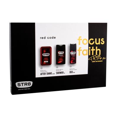 STR8 Red Code Darilni set vodica po britju 50 ml + deodorant 150 ml + gel za prhanje 250 ml