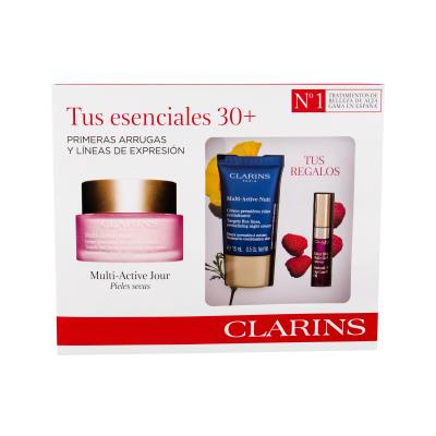 Clarins Multi-Active Darilni set dnevna krema 50 ml + nočna krema Multi-Active Nuit 15 ml + sijaj za ustnice Comfort Oil 2,8 ml 02