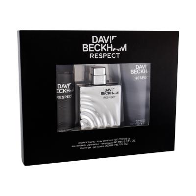 David Beckham Respect Darilni set toaletní voda 90 ml + sprchový gel 200 ml + deodorant 150 ml poškodovana škatla