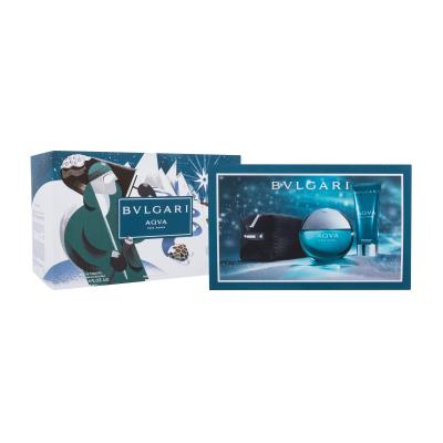 Bvlgari Aqva Pour Homme Darilni set toaletna voda 100 ml + balzam po britju 100 ml + kozmetična torbica