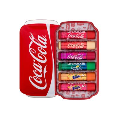 Lip Smacker Coca-Cola Lip Balm Darilni set balzam za ustnice 6 x 4 g + škatlica