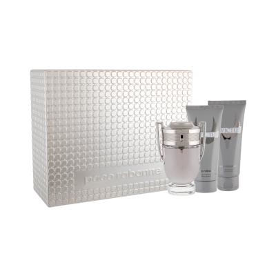 Paco Rabanne Invictus Darilni set toaletna voda 100 ml + gel za prhanje 100 ml + balzam po britju 100 ml