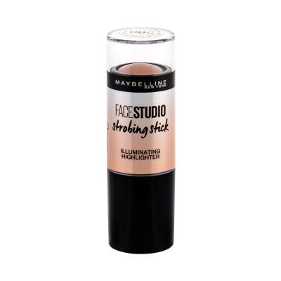 Maybelline FaceStudio Strobing Stick Osvetljevalec za ženske 9 g Odtenek 200 Medium-Nude Glow