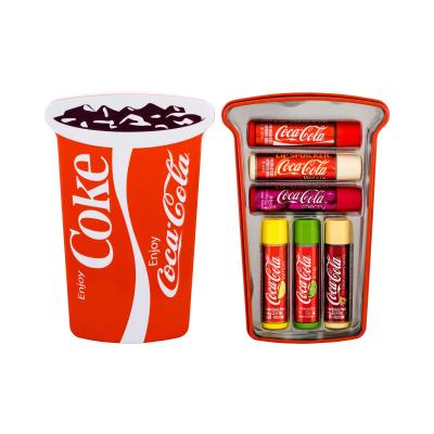 Lip Smacker Coca-Cola Lip Balm Darilni set balzam za ustnice 6 x 4 g + škatlica