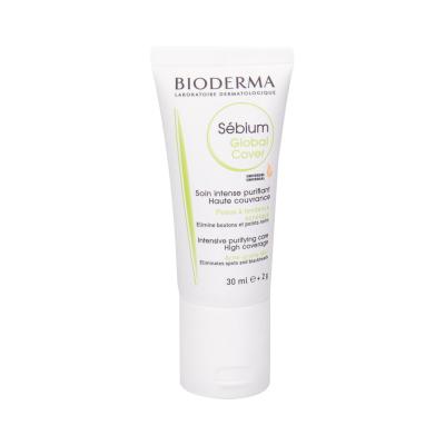 BIODERMA Sébium Global Cover Dnevna krema za obraz za ženske 32 ml Odtenek Universal