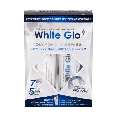 White Glo Diamond Series Advanced teeth Whitening System Darilni set 7-dnevni tretma za beljenje zob 50 ml + zobna pasta Professional Choice 100 ml