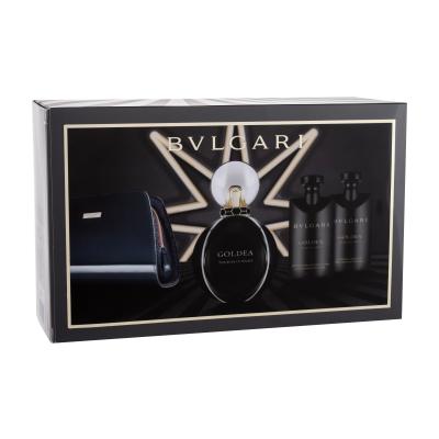 Bvlgari Goldea The Roman Night Darilni set parfumska voda 75 ml + gel za prhanje 75 ml + losjon za telo 75 ml + kozmetična torbica
