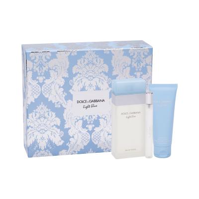 Dolce&Gabbana Light Blue Darilni set toaletní voda 100 ml + tělový krém 75 ml + toaletní voda 10 ml poškodovana škatla
