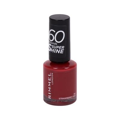 Rimmel London 60 Seconds Super Shine Lak za nohte za ženske 8 ml Odtenek 713 Strawberry Fizz