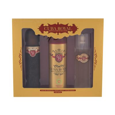 Cuba Royal Darilni set toaletna voda 100 ml + deodorant 200 ml + vodica po britju 100 ml poškodovana škatla