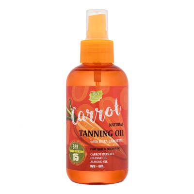 Vivaco Bio Carrot Tanning Oil SPF15 Zaščita pred soncem za telo 150 ml