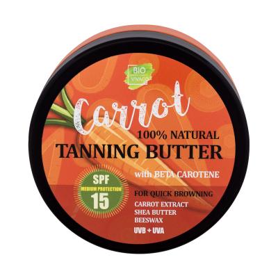 Vivaco Bio Carrot Tanning Butter SPF15 Zaščita pred soncem za telo 150 ml