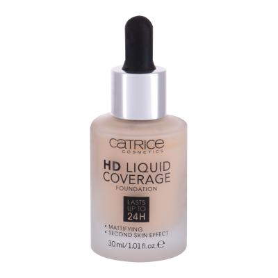 Catrice HD Liquid Coverage 24H Puder za ženske 30 ml Odtenek 002 Porcelain Beige
