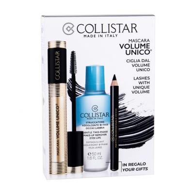 Collistar Volume Unico Darilni set maskara 13 ml + odstranjevalec ličil Gentle Two-Phase 50 ml + svinčnik za oči Professional Eye Pencil 0,8 g Black