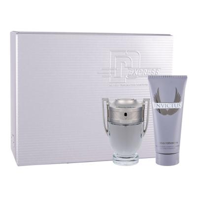Paco Rabanne Invictus Darilni set toaletna voda 50 ml + gel za prhanje 100 ml poškodovana škatla