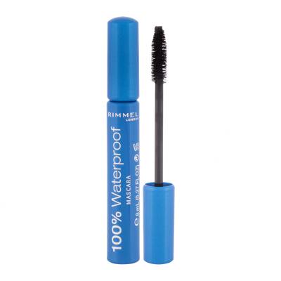 Rimmel London 100% Waterproof Maskara za ženske 8 ml Odtenek 001 Black Black