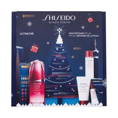 Shiseido Ultimune Power Infusing Concentrate Darilni set serum za obraz Ultimune Power Infusing Concentrate 50 ml + čistilna pena Clarifying Cleansing Foam 30 ml + tonik za obraz Treatment Softener 30 ml + serum za okoli oči Ultimune Power Infusing Eye Concentrate 3 ml