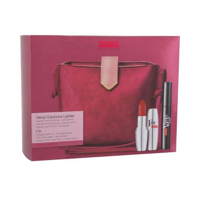 Pupa Vamp! Explosive Lashes Darilni set maskara Vamp! Explosive Lashes 12 ml + šminka I´m 3,5 g 303 Flamboyant Orange + torbica