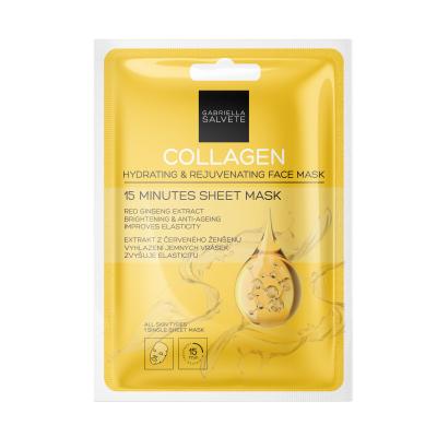 Gabriella Salvete 15 Minutes Sheet Mask Maska za obraz za ženske 1 kos Odtenek Collagen