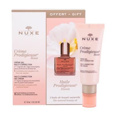 NUXE Crème Prodigieuse Boost Darilni set dnevna krema za obraz Creme Prodigieuse Boost Multi-Correction Gel Cream 40 ml + suho olje Huile Prodigieuse Florale 10 ml