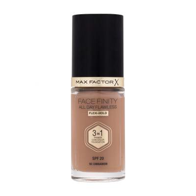 Max Factor Facefinity 3 in 1 SPF20 Puder za ženske 30 ml Odtenek 92 Cinnamon