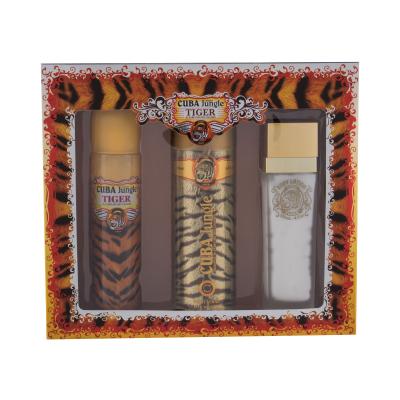 Cuba Jungle Tiger Darilni set parfumska voda 100 ml + deodorant 200 ml + losjon za telo 130 ml poškodovana škatla