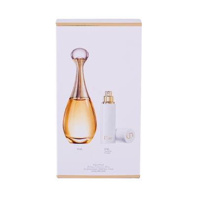 Dior J'adore Darilni set parfumska voda 75 ml + parfumska voda 10 ml poškodovana škatla