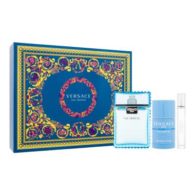 Versace Man Eau Fraiche Darilni set toaletna voda 100 ml + toaletna voda 10 ml + deostick 75 ml