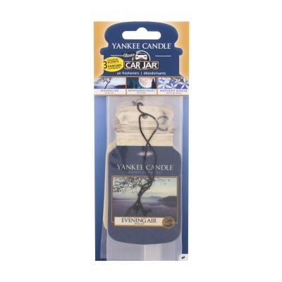 Yankee Candle Classic Car Jar Darilni set vůně do auta Evening Air 1 ks + vůně do auta Midsummer´s Night 1 ks + vůně do auta Midnight Jasmine 1 ks