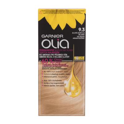 Garnier Olia Permanent Hair Color Barva za lase za ženske 50 g Odtenek 9,3 Golden Light Blonde