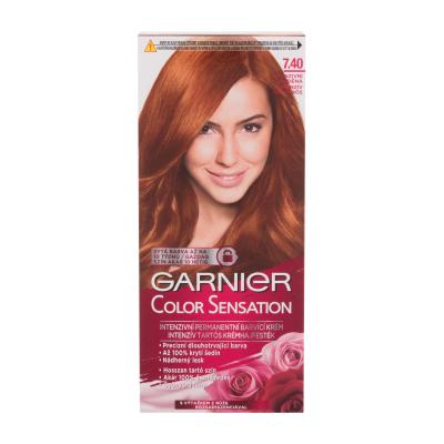Garnier Color Sensation Barva za lase za ženske 40 ml Odtenek 7.40 Intense Amber poškodovana škatla