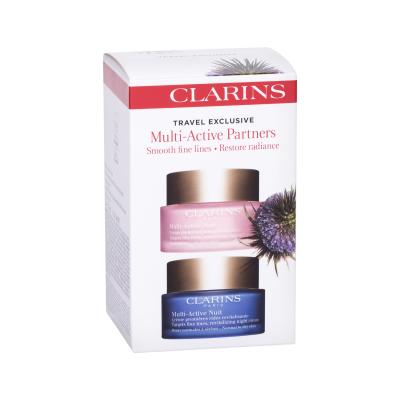 Clarins Multi-Active Darilni set dnevna nega za obraz 50 ml + nočna nega za obraz 50 ml poškodovana škatla