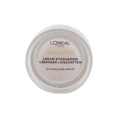 L'Oréal Paris Age Perfect Cream Eyeshadow Senčilo za oči za ženske 4 ml Odtenek 01 Dazzling White