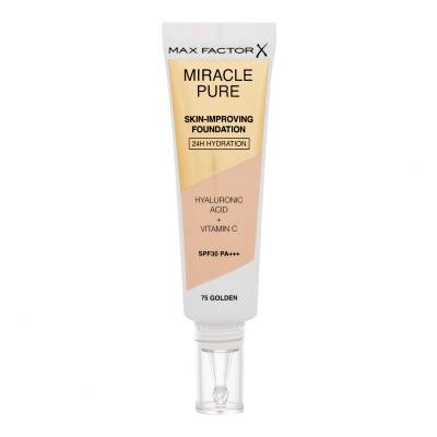 Max Factor Miracle Pure Skin-Improving Foundation SPF30 Puder za ženske 30 ml Odtenek 75 Golden