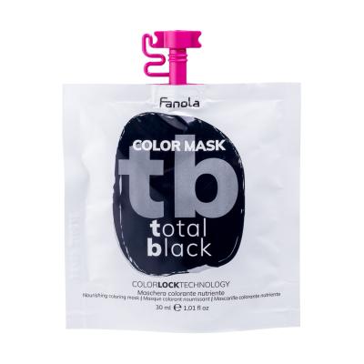 Fanola Color Mask Barva za lase za ženske 30 ml Odtenek Total Black