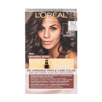 L'Oréal Paris Excellence Creme Triple Protection Barva za lase za ženske 48 ml Odtenek 5U Light Brown