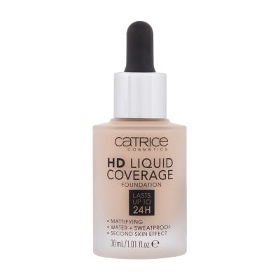 Catrice HD Liquid Coverage 24H Puder za ženske 30 ml Odtenek 005 Ivory Beige