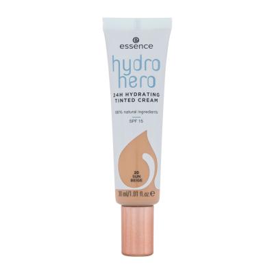 Essence Hydro Hero 24H Hydrating Tinted Cream SPF15 Puder za ženske 30 ml Odtenek 20 Sun Beige
