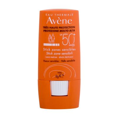 Avene Stick Zones Sensibles SPF 50+ Zaščita pred soncem za telo 8 g