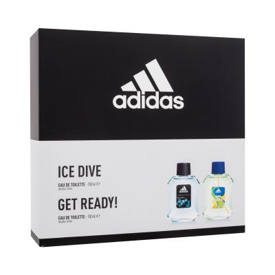 Adidas Ice Dive Darilni set toaletní voda 100 ml + toaletní voda Get Ready! 100 ml poškodovana škatla