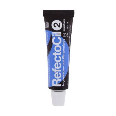 RefectoCil Eyelash And Eyebrow Tint Barva za obrvi za ženske 15 ml Odtenek 2 Blue Black poškodovana škatla