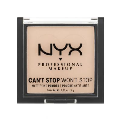 NYX Professional Makeup Can't Stop Won't Stop Mattifying Powder Puder v prahu za ženske 6 g Odtenek 02 Light